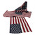 A long cotton bunting depicting a design of repeated American flags.