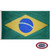The green Brazil flag has a yellow diamond in the center, a blue globe containing 27 white stars, and the state motto. FMAA Certified Made in America seal. The green Brazil flag has a yellow diamond in the center, a blue globe containing 27 white stars, and the state motto. FMAA Certified Made in America seal.