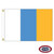 The Canary Islands flag is a vertical white, blue, and yellow tricolor. FMAA Certified Made in America seal. The Canary Islands flag is a vertical white, blue, and yellow tricolor. FMAA Certified Made in America seal.