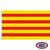 The Catalonia flag has nine alternating horizontal stripes of yellow and red. FMAA Certified Made in America seal. The Catalonia flag has nine alternating horizontal stripes of yellow and red. FMAA Certified Made in America seal.