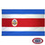 The Costa Rica flag has 5 horizontal stripes of blue, white, red, white, and blue. On the wider red stripe is the national seal. FMAA Certified Made in America seal. The Costa Rica flag has 5 horizontal stripes of blue, white, red, white, and blue. On the wider red stripe is the national seal. FMAA Certified Made in America seal.