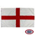 The English flag is white with a wide red cross spanning the width and height of the flag. FMAA Certified Made in America seal.