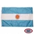 The Argentine flag is a horizontal tricolor with light blue and white stripes. In the center is a sun symbol with a face. FMAA Certified Made in America seal. The Argentine flag is a horizontal tricolor with light blue and white stripes. In the center is a sun symbol with a face. FMAA Certified Made in America seal.