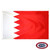 The Bahrain flag has a small white field on the left and a red field on the right, separated by a serrated line. FMAA Certified Made in America seal.