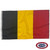 Belgium’s tri-color flag features (from left to right) a black stripe, a yellow stripe, and a red stripe. FMAA Certified Made in America seal.