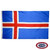 The Iceland flag has a dark blue background and a red Nordic cross with a white outline pointing left. FMAA Certified Made in America seal. The Iceland flag has a dark blue background and a red Nordic cross with a white outline pointing left. FMAA Certified Made in America seal.