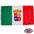 The Italian ensign is a vertical green, white, and red tricolor with the Italian Navy’s coat of arms in the center. FMAA Certified Made in America seal.