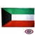 The Kuwait flag is a horizontal green, white, and red tricolor with a black trapezium on the left pointing towards the right. FMAA Certified Made in America seal. The Kuwait flag is a horizontal green, white, and red tricolor with a black trapezium on the left pointing towards the right. FMAA Certified Made in America seal.