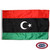 The Libya flag is a horizontal red, black, and green tricolor. A white crescent and star is in the center of the wider black stripe. FMAA Certified Made in America seal. The Libya flag is a horizontal red, black, and green tricolor. A white crescent and star is in the center of the wider black stripe. FMAA Certified Made in America seal.
