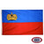 The Liechtenstein flag has 2 horizontal blue and red stripes. In the upper left is a gold crown. FMAA Certified Made in America seal. The Liechtenstein flag has 2 horizontal blue and red stripes. In the upper left is a gold crown. FMAA Certified Made in America seal.