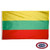 The Lithuania flag is a horizontal yellow, green, and red tricolor. FMAA Certified Made in America seal.