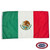 The Mexican flag is a vertical tricolor of green, white, & red. In the center is a golden eagle perched on a cactus holding a snake in its beak. FMAA Certified Made in America seal.