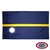 The Naoero flag consists of a blue field with a single horizontal yellow stripe and a 12 pointed white star in the lower hoist corner. FMAA Certified Made in America seal. The Naoero flag consists of a blue field with a single horizontal yellow stripe and a 12 pointed white star in the lower hoist corner. FMAA Certified Made in America seal.