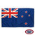 The New Zealand flag is dark blue with a Union Jack in the canton and four red stars with white outlines on the right. FMAA Certified Made in America seal. The New Zealand flag is dark blue with a Union Jack in the canton and four red stars with white outlines on the right. FMAA Certified Made in America seal.