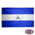 The Nicaragua flag is a horizontal dark blue and white triband with the national coat of arms in the center. FMAA Certified Made in America seal.