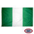 The Nigeria flag is a vertical green and white triband. FMAA Certified Made in America seal.