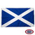 The flag of Scotland features a white saltire extending to the corners on a blue background. FMAA Certified Made in America seal.