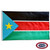 The South Sudan flag is a horizontal black, red, and green tricolor with white lines. On the left is a blue triangle with a yellow star. FMAA Certified Made in America seal.