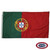 The Portugal flag has a green field on the left and a larger red area on the right. There is a national seal on the dividing line between the two colors. FMAA Certified Made in America seal.