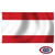 The Tahiti flag is a horizontal red and white triband. The center white stripe is half the height of the flag. FMAA Certified Made in America seal.