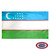 The Uzbekistan flag is a horizontal blue, white, and green tricolor separated by red lines. At the top is a white crescent and 12 stars. FMAA Certified Made in America seal. The Uzbekistan flag is a horizontal blue, white, and green tricolor separated by red lines. At the top is a white crescent and 12 stars. FMAA Certified Made in America seal.