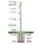 25 External Halyard Flagpole w/ Collar ECS25