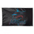 The Miami Marlins flags featuring a black field with a teal and orange outline of a marlin in the center. 'Miami' is written across the bottom in a teal and orange outline.
