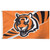 The Cincinnati Bengals flag featuring an orange field with a large Bengal face in the center with a diagonal strip of Bengal stripes down the flag.