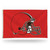 Red background with a red helmet outlined in black Red background with a red helmet outlined in black