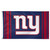 The New York Giants flag has a navy background with NY in white letters outlined in red and vertical stripes in red on each side. The New York Giants flag has a navy background with NY in white letters outlined in red and vertical stripes in red on each side.