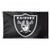 Black background with gray and white raiders logo Black background with gray and white raiders logo