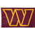 The Washington Commanders flag, featuring a dark read field with a yellow 'W' in the center. The Washington Commanders flag, featuring a dark read field with a yellow 'W' in the center.