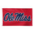 The Mississippi University flag featuring a red field with 'Ole Miss' written on it in navy with a white outline.