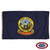 The Idaho flag is dark blue with the state seal in the center. In the seal stands Lady Justice & a miner on either side of the Idaho landscape. FMAA Certified Made in America seal. The Idaho flag is dark blue with the state seal in the center. In the seal stands Lady Justice & a miner on either side of the Idaho landscape. FMAA Certified Made in America seal.