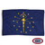 The dark blue Indiana flag depicts a seal that comprises a golden torch encircled by 19 gold stars. FMAA Certified Made in America seal. The dark blue Indiana flag depicts a seal that comprises a golden torch encircled by 19 gold stars. FMAA Certified Made in America seal.