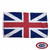 The King’s Colours flag is blue with perpendicular and diagonal white crosses. In the center is a perpendicular red cross. FMAA Certified Made in America seal.