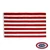 The Sons of Liberty flag features 13 alternating red and white stripes. On the left edge of the flag is a canvas header with tough brass grommets for attaching to flagpoles. FMAA Certified Made in America seal. The Sons of Liberty flag features 13 alternating red and white stripes. On the left edge of the flag is a canvas header with tough brass grommets for attaching to flagpoles. FMAA Certified Made in America seal.