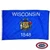 The blue Wisconsin flag has a coat of arms in the center, flanked by a sailor & a yeoman. There is white text that reads “Wisconsin / 1848.” FMAA Certified Made in America seal. The blue Wisconsin flag has a coat of arms in the center, flanked by a sailor & a yeoman. There is white text that reads “Wisconsin / 1848.” FMAA Certified Made in America seal.