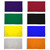 Eight solid-colored flags are shown in the colors purple, red, green, black, yellow, blue, white, and pink.