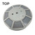 The top view of a flagpole solar light which is a grey plastic circle with 8 LED lights around the edges and a hole in the center. The top view of a flagpole solar light which is a grey plastic circle with 8 LED lights around the edges and a hole in the center.