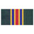 The Navy Meritorious Unit Commendation Streamer is dark green with a yellow band in the center, with blue stripes flanking a red band. The Navy Meritorious Unit Commendation Streamer is dark green with a yellow band in the center, with blue stripes flanking a red band.
