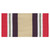 A Iraq Campaign Streamer made of rayon with grommet or sleeve at top. Design is a center tan rectangle with vertical stripes on the edge which are red, followed by white with a thin green line down the center, and brown which is mirrored on the other side. A Iraq Campaign Streamer made of rayon with grommet or sleeve at top. Design is a center tan rectangle with vertical stripes on the edge which are red, followed by white with a thin green line down the center, and brown which is mirrored on the other side.