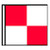 A flag with four squares in a checkerboard pattern. The top left and bottom right squares are red and the top right and bottom left squares are white.