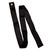 A black mourning ribbon folded twice over itself, with a brass grommet attached at one end. A black mourning ribbon folded twice over itself, with a brass grommet attached at one end.