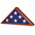 Triangular flag case made out of dark-colored wood. Triangular flag case made out of dark-colored wood.