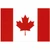 The Canada sticker has a red maple leaf on a white background with vertical red stripes on the left and right.