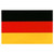 The Germany sticker has 3 horizontal black, red, and yellow stripes.