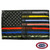 A US flag with the blue canton & red stripes rendered as black. Each white line is recolored & names a different first responder position. FMAA Certified Made in America seal. A US flag with the blue canton & red stripes rendered as black. Each white line is recolored & names a different first responder position. FMAA Certified Made in America seal.