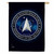 A dark space blue flag with the United States Space Force symbol.