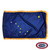 The fringed Alaska flag has 8 gold stars on a dark blue field. 7 of the stars form the Big Dipper, and the 8th star is the North Star.  FMAA Certified Made in America seal.